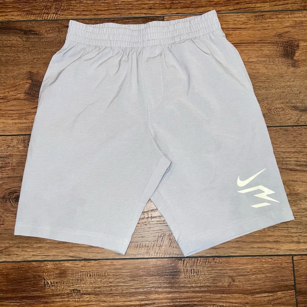 Nike Gray Athletic Shorts with Elastic Waistband - Picture 1 of 3